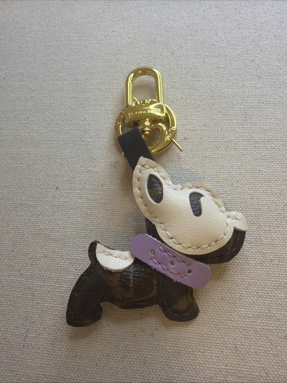 Upcycled Luxury French Bulldog Key Ring